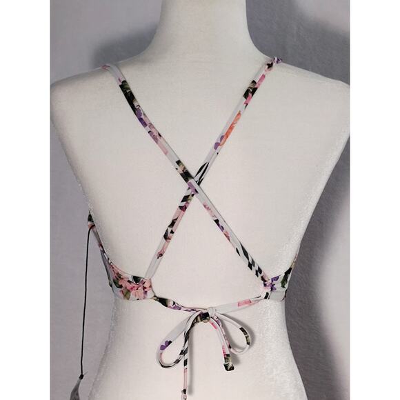 Shade & Shore Bikini Top Women's Sz 36B Multicolor Floral Padded Tropical Print - Picture 3 of 10